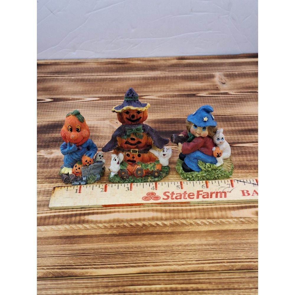 X3 K's Collection Witch Halloween Figurine Decor 5"T x 3"L Pumpkin Vintage Lot - Picture 13 of 13